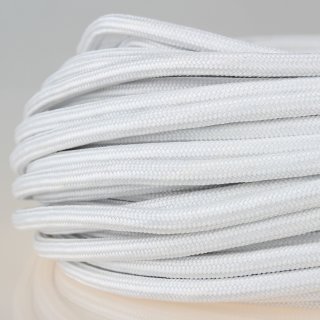 Textilkabel Weiß 3-adrig 3x0,75mm² Zug-Pendelleitung S03RT-F 3G0,75