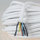Textilkabel Stoffkabel weiß 3-adrig 3x0,75...