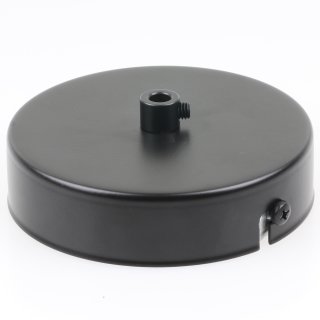 Lampen Metall Baldachin 100x25mm schwarz für 1 Lampenpendel mit Zugentlaster aus Metall