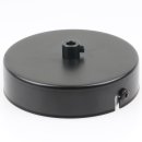 Lampen Metall Baldachin 100x25mm schwarz für 1 Lampenpendel mit Zugentlaster aus Metall