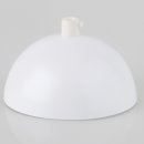 Lampen-Baldachin 50x100mm Metall weiß mit Kabel Zugentlastung Kunststoff
