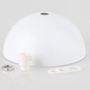 Lampen-Baldachin 50x100mm Metall weiß mit Kabel Zugentlastung Kunststoff