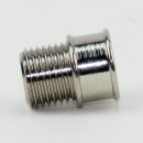 M10x1 AG auf M8x1 IG Reduzier-Nippel Kopfstück Gewinde-Adapter 12x15mm Messing vernickelt