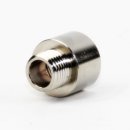 M10x1 AG auf M13x1 IG Reduzier-Nippel Kopfstück Gewinde-Adapter 15x16mm Messing vernickelt