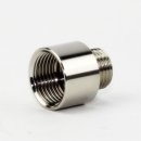 M10x1 AG auf M13x1 IG Reduzier-Nippel Kopfstück Gewinde-Adapter 15x16mm Messing vernickelt