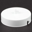 Lampen Metall Baldachin 100x25mm weiß für 1 Lampenpendel mit Zugentlaster aus Kunststoff
