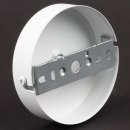 Lampen Metall Baldachin 100x25mm wei&szlig; f&uuml;r 1 Lampenpendel mit Zugentlaster aus Kunststoff