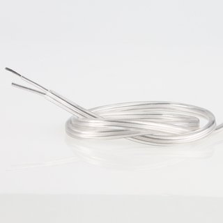 PVC Lampenkabel Flachkabel transparent 2-adrig, 2x0,75mm²