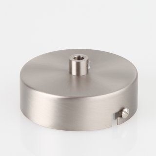 Lampen Metall Baldachin 80x25mm edelstahloptik für 1 Lampenpendel mit  Zugentlaster