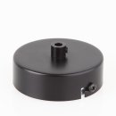 Lampen-Baldachin 80x25mm Metall schwarz für 1 Lampenpendel mit Kabel Zugentlastung
