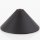 Lampen-Baldachin 118x57mm Kunststoff schwarz Pyramiden Form