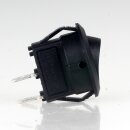 Einbau-Wippschalter schwarz 1-polig EIN/AUS 250V/6A rund Einbaumaß 19mm unbeleuchtet