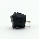 Einbau-Wippschalter schwarz Rund 1-polig 250V/6A