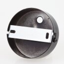 2-Loch Lampen-Baldachin Metall 80x25mm schwarz ohne...