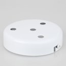 Lampen Metall Baldachin 100x25mm weiss für 4 Lampenpendel