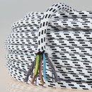 Textilkabel Stoffkabel schwarz-weiß 3-adrig 3x0,75...