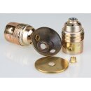 2-fach Doppelarmatur Fassungshalter 56x18mm Messing für Lampenfassung