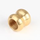 M10x1 Lampen Ziermuffe 15x15mm Messing roh