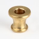 Ziermuffe 22x20mm mit 10,5mm Bohrung Messing roh für Lampen und Leuchtenbau