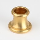 Ziermuffe 25x21mm mit 13,5mm Bohrung Messing roh für Lampen und Leuchtenbau