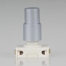 interBär Einbau-Druckschalter silber 1-polig EIN/AUS 250V/2A  mit Spezialknopf