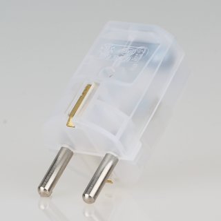 Schutzkontakt-Stecker transparent 250V/16A