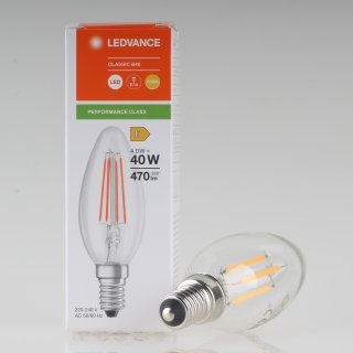 Osram LED Filament Leuchtmittel 4W 240V Kerzen-Form klar E14 Sockel warmweiß