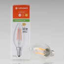 Osram LED Filament Leuchtmittel 4W 240V Kerzen-Form klar E14 Sockel warmweiß