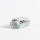M10x1 Gewinderohr 15mm lang mit Profil/Verdrehschutz Metall verzinkt für Lampen und Leuchtenbau