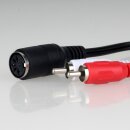 Audio-Verbindungskabel 5-pol DIN Buchse auf 2x Cinchstecker 0,2 Meter