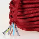 Textilkabel Stoffkabel bordeaux 3-adrig 3x0,75...