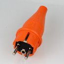 PVC Schutzkontakt-Stecker Gummistecker orange 250V/16A...