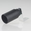 E14 Lampenfassung Thermoplast/Kunststoff schwarz mit Glattmantel und Metall-Winkel