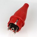 PVC Schutzkontakt-Stecker Gummistecker rot 250V/16A...