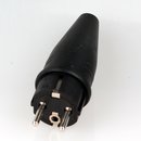 PVC Schutzkontakt-Stecker Gummistecker schwarz 250V/16A...