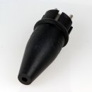 PVC Schutzkontakt-Stecker Gummistecker schwarz 250V/16A spritzwassergesch&uuml;tzt IP44