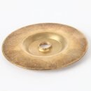 Schirmträgerplatte 70x5mm Metall vermessingt mit M10x1 Innengewinde für Lampen und Leuchtenbau