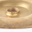 Schirmträgerplatte 70x5mm Metall vermessingt mit M10x1 Innengewinde für Lampen und Leuchtenbau