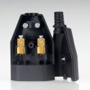 Bachmann Eurokupplung Europa-Flachkupplung schwarz 250V/2,5A mit Schraubkontakte und Zugentlastung