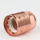 E27 Lampenfassung Metall verkupfert mit Gewindemantel Innenkern mit Erdungspol 250V/4A