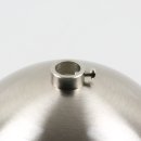 Lampen-Baldachin 50x100mm Metall Edelstahloptik Kugelform mit 10mm Stellring