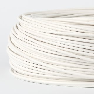 100 Meter PVC Aderleitung Elektro-Kabel Stromkabel 1x0,75 mm&sup2; H05V-K wei&szlig; (NYA-F)  flexibel