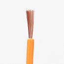 100 Meter PVC Aderleitung Elektro-Kabel Stromkabel 1x0,75 mm² H05V-K orange (NYA-F)  flexibel