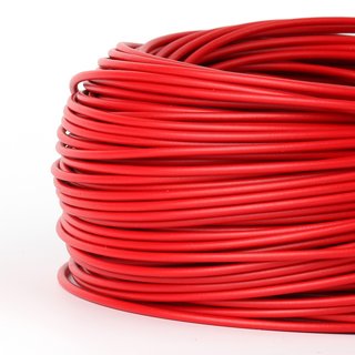 100 Meter PVC Aderleitung 1x1,5 mm² H07V-K rot (NYA-F)...