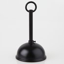 Lampen Baldachin 80x39mm Metall schwarz Kugelform mit Leuchtenaufhängung