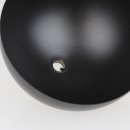 Lampen-Baldachin 120x62mm Metall schwarz Kugelform mit 10mm Stellring