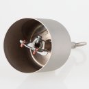 Lampen-Baldachin 62x63mm Metall edelstahloptik Zylinderform mit Stellring und 10mm Pendelrohr