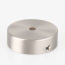1-Loch Lampen-Baldachin Metall 80x25mm Edelstahloptik...