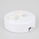 2-Loch Lampen-Baldachin Metall 80x25mm weiß mit...
