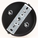 Lampen-Baldachin 100x25mm Metall schwarz mit Zugentlaster...